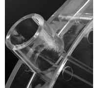 Cubierta protectora transparente para sierra de mesa con soporte de derivación, protector de seguridad antipolvo para sierras deslizantes de 4 a 10 pulgadas, escudo de plástico para carpintería (R(A)