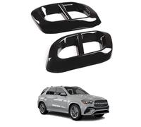 Cubierta Punta Tubo Escape para Mercedes-Benz GLE/GLS 2020-2025 Black, Embellecedor Silenciador Trasero Garganta Accesorios Exteriores Coche