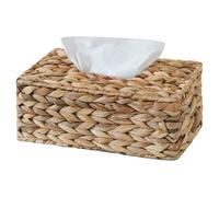 Cubierta rectangular de la caja de tejido de ratn natural portavasos tejedor tejido para los tejidos faciales Soporte de tejido ideal para baos