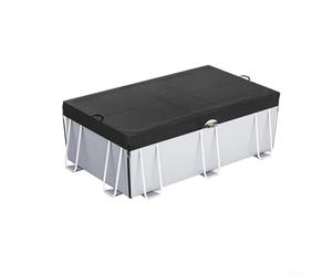 Cubierta rectangular robusta para piscinas de verano, fabricada con tela Oxford 210D para soportar elementos al aire libre (10 x 7 pies)