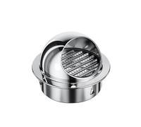 Cubierta Redonda A Prueba De Viento De 200 Mm, Abertura De Ventilación Moldeada De Una Sola Pieza For Mayor Durabilidad, Cubierta De Escape De Pared Exterior Engrosada, Plateada.(130mm)