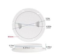 Cubierta redonda de ABS con sello de goma impermeable, tamaños de 4 y 6 pulgadas para acceso de inspección de yates, color blanco