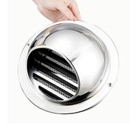 Cubierta redonda de acero inoxidable para, Stainless Steel Round Louvered Wall Vent Cap For RV Exhaust Multiple Sizes 1PCS(120mm(4.7″))