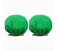 Cubierta redonda de tela no tejida verde para protección contra heladas de invierno contra temperaturas congeladas y vientos fríos en jardín, patio, cuidado de paisajismo, 73 pulgadas de diámetro