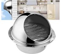 Cubierta redonda de ventilación del extractor de a Mosquitera de campana ventilación redonda acero inoxidable 304, plateada, 60-300mm(170mm/6.7in)