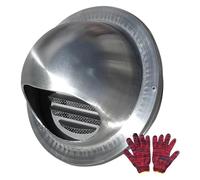 Cubierta redonda de ventilación del extractor de a Plata redonda 60-300m m de la capilla ventilación del acero inoxidable 304 con las lumbreras 45 grados(60mm/2.4in)