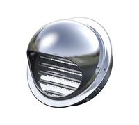 Cubierta redonda de ventilación del extractor de a Plata redonda 60-300m m de la malla pantalla capilla del respiradero acero inoxidable 304 for el cuarto baño cocina(110mm/4.3in)