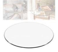 Cubierta Redonda de Vidrio Templado, Grosor 6 mm Protector de Encimera Transparente con Bordes Pulidos para Comedor Centro Oficina(70cm/27inch)