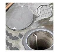 Cubierta redonda invisible para tanque séptico y marco plano para drenaje subterráneo, tapa de boca de registro robusta segura para un fácil mantenimiento