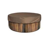 Cubierta Redonda para Bañera de Hidromasaje Al Aire Libre, Cubierta para Bañera con Dosel para Bañera de Hidromasaje, Cubierta para Piscina Resistente Al Polvo, Cubiertas para Muebles de(Marrón)