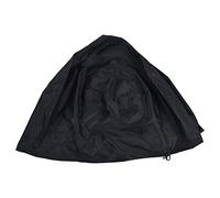 Cubierta redonda para brasero para patio, chimenea al aire libre, 48 x 18 pulgadas, protector de poliéster con cordón elástico, resistente al viento y a la nieve, negro, incluye