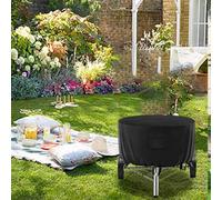 Cubierta redonda para estufa de fuego de 36 pulgadas con correas de hebilla, tela Oxford impermeable 210D/420D para exteriores, propano, polvo y protección contra la intemperie (210D)