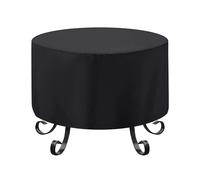 Cubierta Redonda para Fogatas Cubierta impermeable for fogatas de patio, color negro, for parrilla, barbacoa, jardín, , redonda, for muebles(74x50cm)