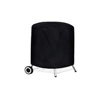 Cubierta redonda para hoguera Funda impermeable for barbacoa, color negro, for exteriores, resistente al polvo, for fogatas, redonda, a gas, carbón y eléctrica(70x70cm)