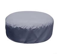 Cubierta redonda para jacuzzi, para piscinas de 215 a 255 cm, dimensiones de lona de 285 cm de diámetro, cobertura completa 210D, resistente a los rayos UV, para jacuzzi al aire libre (gris)