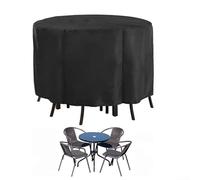 Cubierta redonda para patio con ajuste seguro, para mantener los muebles limpios y protegidos (128 x 71 cm)