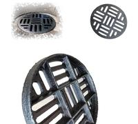 Cubierta redonda para rejilla de drenaje para exteriores, 12 rejillas de drenaje de hierro fundido para reemplazo de lavabo, rejilla de alcantarillado duradera para una gestión eficiente del agua (20