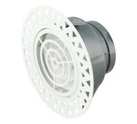 Cubierta redonda para rejilla de ventilación de techo en color blanco, panel ABS y acero inoxidable, tamaño de 75 mm o 100 mm, para baño, cocina o sala de estar, extractor de pared y sistema de