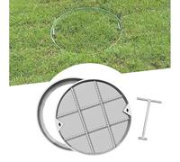 Cubierta redonda para tanque séptico con tapa de inspección invisible, cubierta de boca de resina para carreteras y diseño personalizable con gancho para un fácil acceso