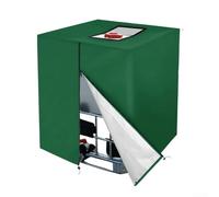 Cubierta reforzada del tanque de la cremallera, Cubierta impermeable del tanque de almacenamiento al aire libre, con aberturas para la tapa superior y la válvula lateral, Para tanques IBC 1000L (verde