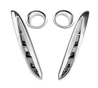 Cubierta Rejilla Vehículo Embellecedor De Faros Antiniebla Delanteros Color Plata ABS 4 Piezas Para Toyota Para Harrier Para Venza 2020-2021