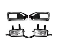 Cubierta Rejilla Vehículo para GMC Yukon 2015 2016 2017 2018 2019 Parachoques Delantero Cubierta Cromada para Faros Antiniebla Bisel De Rejilla Faros Antiniebla 1 Juego