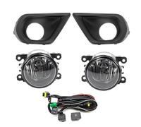 Cubierta Rejilla Vehículo para Subaru Forester 2014 2015 2016 Cubierta De Luz Antiniebla Bisel De Parrilla Interruptor Conjunto De Luces Antiniebla con Bombilla(Black)