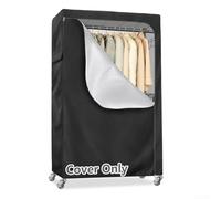 Cubierta resistente para perchero Oxford 210D, a prueba de polvo, impermeable, con cremallera y bolsillos laterales, varios tamaños para almacenamiento en el armario (35.5 x 16.5 x 77.8 pulgadas)