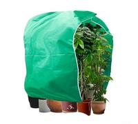Cubierta resistente para plantas de invierno con cremallera y cordón para un ajuste seguro, ayudando a prevenir daños por heladas y exposición al viento a plantas delicadas (300 x 300 cm, verde)