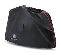 Cubierta resistente, poliéster 190D para lona de bicicleta para almacenamiento al aire libre, hoja de protección impermeable contra la lluvia y los rayos UV con dobladillo elástico resistente al