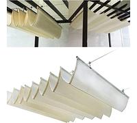 Cubierta Retráctil for Sombra Ondulada | Toldo De Repuesto for Pérgola | Alambre Deslizante Vela De Toldo Extensible for Jardín Patio Cubierta Kiosko con Kit De Montaje(1.8 * 5m)