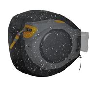 Cubierta retráctil para carrete de manguera de agua montado en la pared,Antivento impermeabile a polvere Cubierta para carrete de manguera de jardín con paño Oxford , color negro