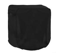 Cubierta retráctil para jardín para carretes de manguera de agua, fabricada con tela Oxford impermeable, incluye bolsa de almacenamiento con cordón para un manejo cómodo (negro)