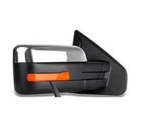 Cubierta Retrovisor Puerta Camioneta Con Luz Giro Calefactada Y Ajuste Eléctrico Para Lado Izquierdo Derecho Conjunto Espejo Retrovisor Remolque Para F150 2007-2014(Cromo)