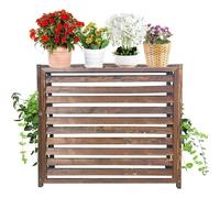 Cubierta rústica de madera para aire acondicionado, pantalla de valla al aire libre para ocultar unidades de aire acondicionado y botes de basura, diseño duradero y resistente a la intemperie para un