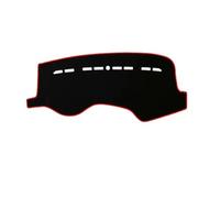 Cubierta salpicadero coche Cubierta de tablero evitar luz alfombrilla antideslizante antisuciedad parasol protección salpicadero para Fiat para Bravo 2007-2014(Left Hand Red Edge)