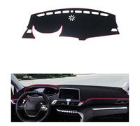 Cubierta salpicadero coche Para Peugeot 3008 5008 2017 2018 2019 Accesorios Salpicadero Coche, Almohadilla Evitar Luz, Plataforma Instrumentos, Cubierta Escritorio Alfombras Fundas Salpicadero(LHD Red