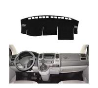 Cubierta Salpicadero Coche para Transporter T5 Caravell 2004~2015, Panel de Control Alfombrilla Antideslizante Fundas Salpicadero Tablero Alfombra Parasol,Left HandDrive-Black Edge