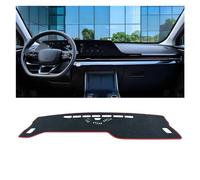 Cubierta Salpicadero para Chery para Omoda 5 para C5 2022 2023 2024 Cubierta para Salpicadero Coche Tipo Alfombrilla Parasol Alfombras para Panel Instrumentos Salpicadero Cubierta Mat(LHD Black Red)