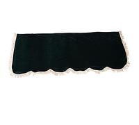 Cubierta semicubierta a prueba de polvo para piano, cubierta protectora para piano de cola de 88 teclas, tela decorativa de franela con borde de volante fino (verde oscuro)