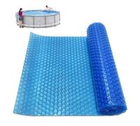 Cubierta solar - Cubierta térmica rectangular para piscina, calentador de piscina con burbujas aisladas, manta solar flotante resistente a los rayos UV para piscinas enterradas y terrestres
