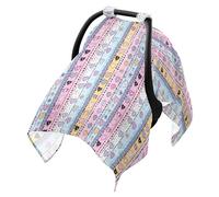 Cubierta solar para cochecito de bebé, resistente al viento, red para cochecito, accesorios de viaje, dibujos animados a rayas de corazones