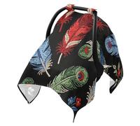 Cubierta solar para cochecito, red de protección UV para cochecito, protege de plumas de nieve (pavo real)