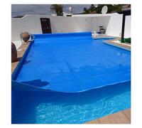Cubierta solar para piscina, manta térmica de burbujas para piscinas sobre el suelo y enterradas, rectangular, 2 m a 10 m, color azul