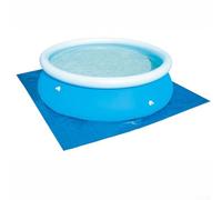 Cubierta solar redonda para piscina sobre el suelo, película de polietileno de 15 mil para ralentizar la pérdida de calor y mantener una temperatura constante del agua (E)