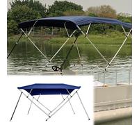 Cubierta superior Bimini para barco, toldo con soporte de aleación de aluminio, impermeable, resistente a los rayos UV para protección al aire libre, incluye accesorios de montaje y bolsa de