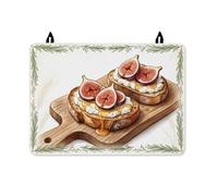 Cubierta superior de estufa de higo para estufa eléctrica, pan de miel natural rústico, color marrón otoño, lavable, impermeable, para espacios de cocina pequeños, decoración del hogar, cocina, 28 x