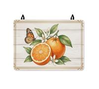Cubierta superior de estufa de mariposa para estufa eléctrica, hojas naranjas naturales de verano, naranja, lavable, impermeable, cubierta para caravana para pequeños espacios de cocina, decoración de