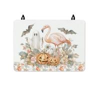 Cubierta superior de estufa de pájaros tropicales para estufa eléctrica, fantasma, calabaza, Halloween, melocotón, lavable, cubierta superior eléctrica, protector esencial de cocina, 28 x 20 pulgadas