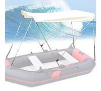 Cubierta superior impermeable para barco con postes de soporte de aluminio, toldo resistente a los rayos UV, fácil instalación, tela marina duradera para protección del barco